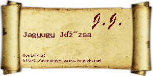 Jagyugy Józsa névjegykártya
